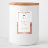 Luxueuze productverpakkingslabels Roos goudwit Voedselcontainer Etiket (Voorkant)