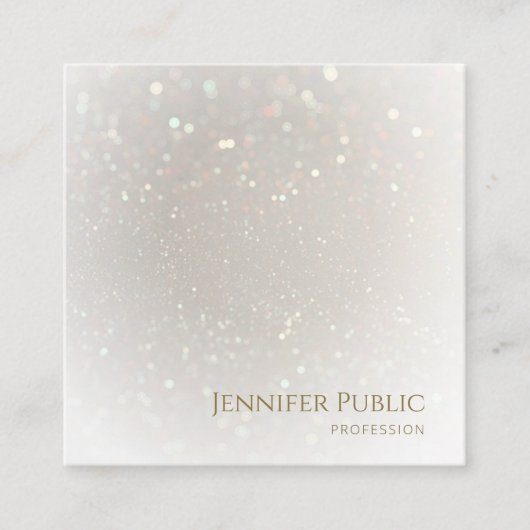 Luxueuze professionele moderne, elegante Sjabloon Vierkante Visitekaartje (Voorkant)