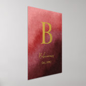 Luxueuze rode familienaam jaar vastgesteld folie afdrukken (Laagn)