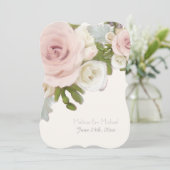 Luxueuze Romantische Roos voor het huwelijk van Fl Kaart (Staand voorkant)