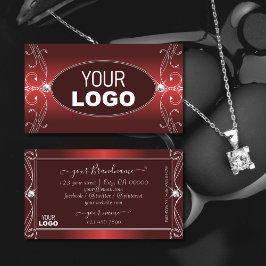 Luxueuze  Roodmousserende diamant met Logo Visitekaartje