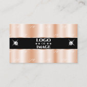Luxueuze Roos Gold Black Sparkle Jewelen met Logo Visitekaartje (Voorkant)