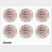 Luxueuze Roos Gold Glitter Jewels Product Labels (Vel)