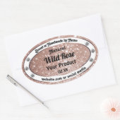 Luxueuze Roos Gold Glitter Jewels Product Labels (Envelop)