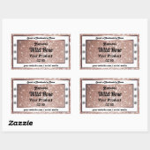 Luxueuze Roos Gold Glitter Jewels Product Labels (Vel)