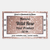 Luxueuze Roos Gold Glitter Jewels Product Labels (Voorkant)