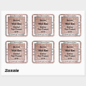 Luxueuze Roos Gold Glitter Jewels Product Labels (Vel)