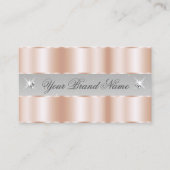 Luxueuze Roos Gold Light Grey Sparkle Jewels Visitekaartje (Voorkant)