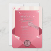 Luxueuze Roze Bruidsborrel Uitnodiging | Bewerkbaa (Voorkant)