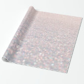 Luxueuze roze faux glitter abstract patroon cadeaupapier (Uitgerold)