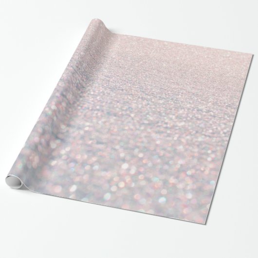 Luxueuze roze faux glitter abstract patroon cadeaupapier (Uitgerold)