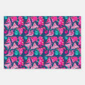 Luxueuze roze faux glitter gnomen petten Kerstmis Inpakpapier Vel (Voorkant 3)