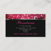 Luxueuze roze glitter Luminous Stars Professional Visitekaartje (Achterkant)