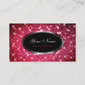 Luxueuze roze glitter Luminous Stars Professional Visitekaartje (Voorkant)