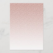 Luxueuze roze Glitter Ombre kerstparty Kaart (Achterkant)