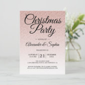 Luxueuze roze Glitter Ombre kerstparty Kaart (Staand voorkant)