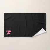 LUXUEUZE ROZE POEDEL HOND OP ZWART pluche Bad Handdoek (Handdoek)