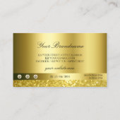 Luxueuze Shimmery Glitter met Logo Liuminous Gold Visitekaartje (Achterkant)