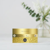Luxueuze Shimmery Glitter met Logo Liuminous Gold Visitekaartje (Staand voorkant)