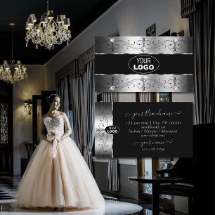 Luxueuze Silver Black  grenzen met Logo Visitekaartje