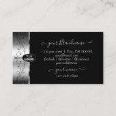 Luxueuze Silver Black  grenzen met Logo Visitekaartje (Achterkant)