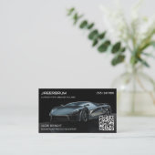 Luxueuze Supercar PPF & Auto Detailing QR Code Visitekaartje (Staand voorkant)