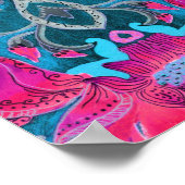 luxueuze tuinblauw vogellux poster (Hoek)