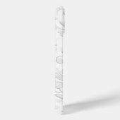 Luxueuze witte bloem in reliëf telefoonhoesje Case-Mate iPhone case (Achterkant / Rechts)