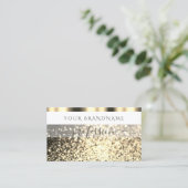 Luxueuze witte goudhoudende glitter Glamoureus Visitekaartje (Staand voorkant)