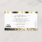 Luxueuze, witte goudhoudende glitter met Logo Visitekaartje (Achterkant)