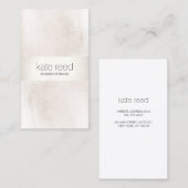 Luxueuze, witte marmer met zilverstreep visitekaartje (Voorkant / Achterkant)