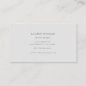 luxueuze zilverglans visitekaartje (Achterkant)