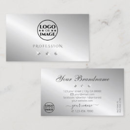 Luxueuze zilverspaardiamanten voegen Logo legant t Visitekaartje
