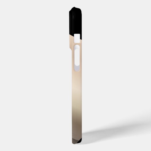 Luxueuze zwarte beige goudberoeps Case-Mate iPhone case (Achterkant / Links)