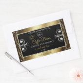 Luxueuze zwarte en goudproducten Etiket juwelen Lo (Envelop)