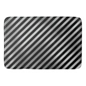 Luxueuze zwarte en witte gestreept baarmoedervlek badmat (Voorkant)