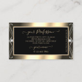 Luxueuze zwarte gouddiamant met Logo Visitekaartje (Achterkant)