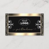 Luxueuze zwarte gouddiamant met Logo Visitekaartje (Voorkant)