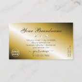 Luxueuze zwarte gouddiamant met Logo Visitekaartje (Achterkant)