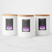 Luxueuze zwarte Paarse productlabels Zachte glitte Voedselcontainer Etiket (Flessen)