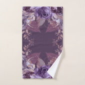 LUXURERENDE PAARSE FLORALE BOTANISCHE BATHROOM TOW BAD HANDDOEK (Handdoek)
