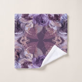 LUXURERENDE PAARSE FLORALE BOTANISCHE BATHROOM TOW BAD HANDDOEK (Wasdoekje)