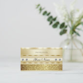 Luxurie Glitter Diamonds Elegant Visitekaartje (Staand voorkant)