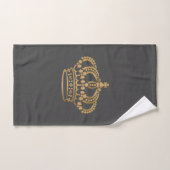 Luxurie Gold Crown Dark Grey Bad Handdoek (Handdoek)