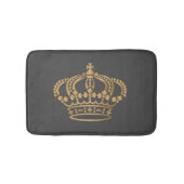 Luxurie Gold Crown Dark Grey Badmat (Voorkant)
