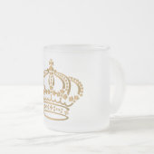 Luxurie Gold Crown Matglas Koffiemok (Voorkant rechts)