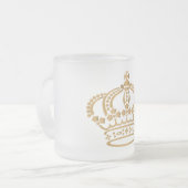 Luxurie Gold Crown Matglas Koffiemok (Voorkant links)