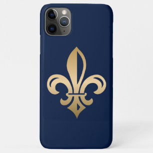 Luxurie Gold Fleur de Lis Navy Case-Mate iPhone Case