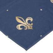 Luxurie Gold Fleur de Lis Navy Tafelkleed (Gekanteld)