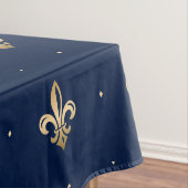 Luxurie Gold Fleur de Lis Navy Tafelkleed (Voorbeeld)